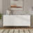 Wood Console Table with  Carved 4-door Sideboard,Adjustable Shelves-671486776