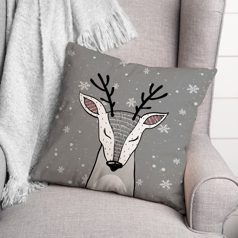  Modern Deer Square Throw Cushion