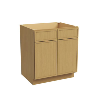 CASAINC Ready-to-Assemble W30"x H34.5"x D24" Kitchen Sink Base Cabinet with False Drawer
