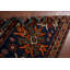 Tapis bleu marine à motif géométrique Kazak