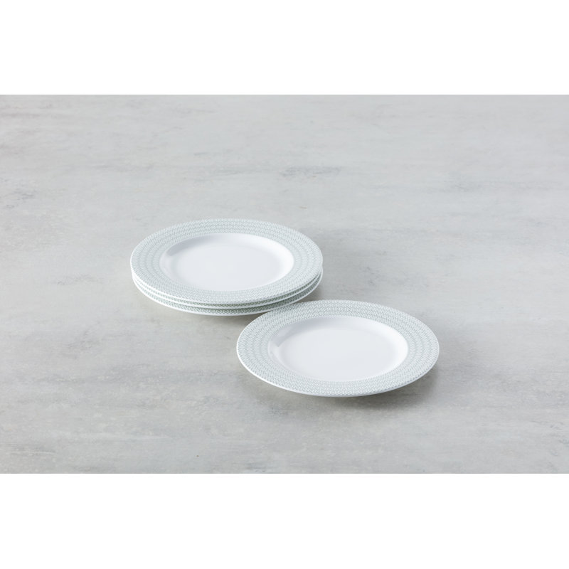 Ornement en porcelaine tendre Fortessa, assiette à salade / dessert 9 po (ensemble de 4), Vert