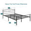 Ensemble de chambre à coucher 3 pièces Kempst, cadre de lit en métal noir avec 2 tables de chevet à tablettes ouvertes, ensemble de lit plateforme en métal avec table d'appoint de 2, ensemble de mobilier de chambre pour petit espace pour appartement, chambre d'amis, chambre à coucher moderne-737466114-737466113