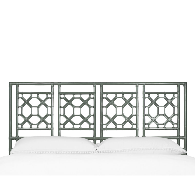 Rattan Open-Frame Headboard, Evergreen, King