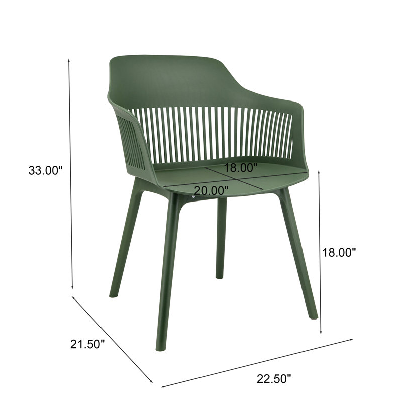Chaise de terrasse Jacqueline, Vert olive