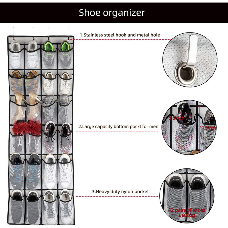 Range-chaussures 24 poches à suspendre