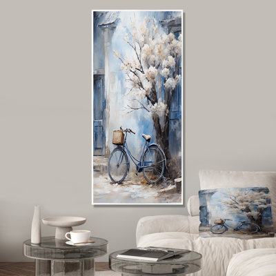 Fleurs blanches et bleues - Art mural
