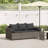 Patio Sofa With Cushions 3-Seater Poly Rattan-273108637-272390807