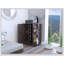 Bartlet 2-Shelf 6-Bottle Bar Cart with Dark Walnut Finish and Lockable Casters for Easy Mobility