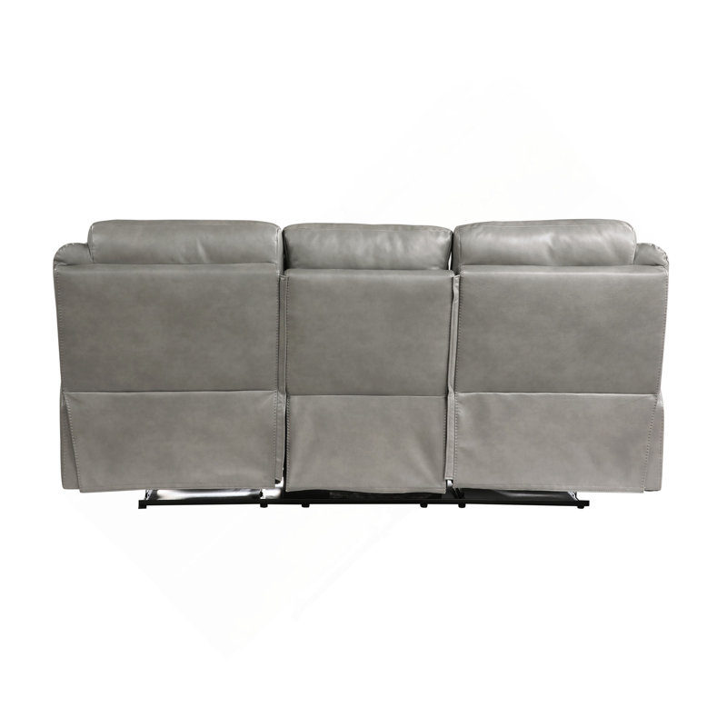 Ensemble de canapés inclinables 3 pièces en similicuir avec fonction de glissement, rangement, porte-gobelets et ports de chargement pour salon