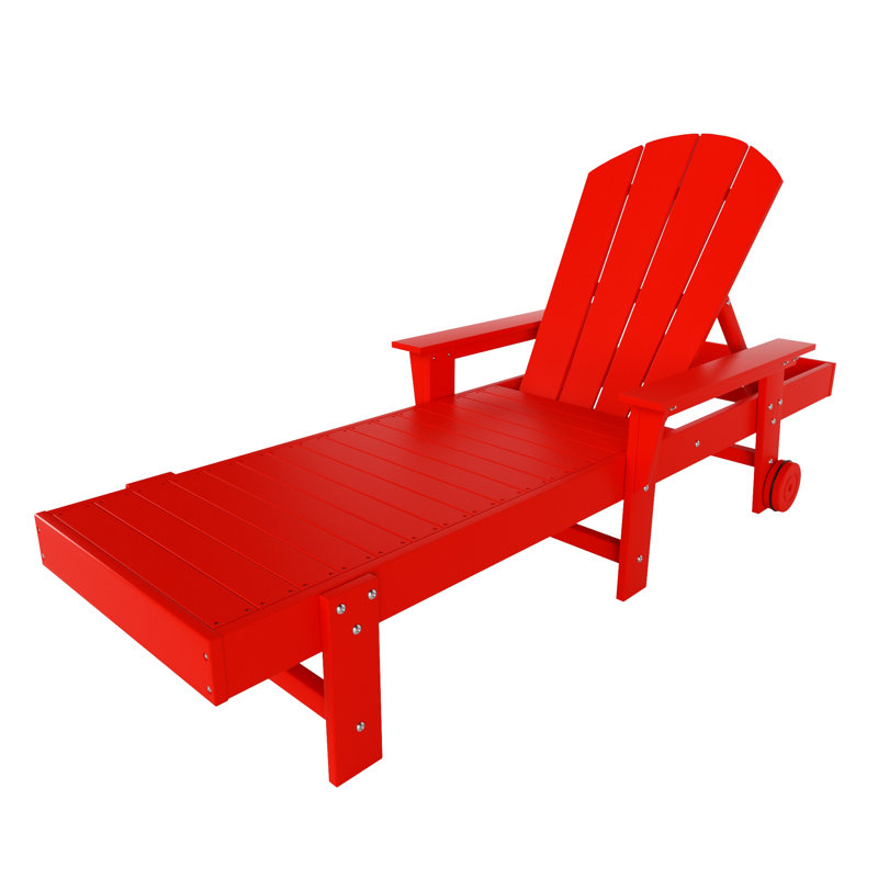 Méridienne simple en polyester toutes saisons Laguna, Rouge