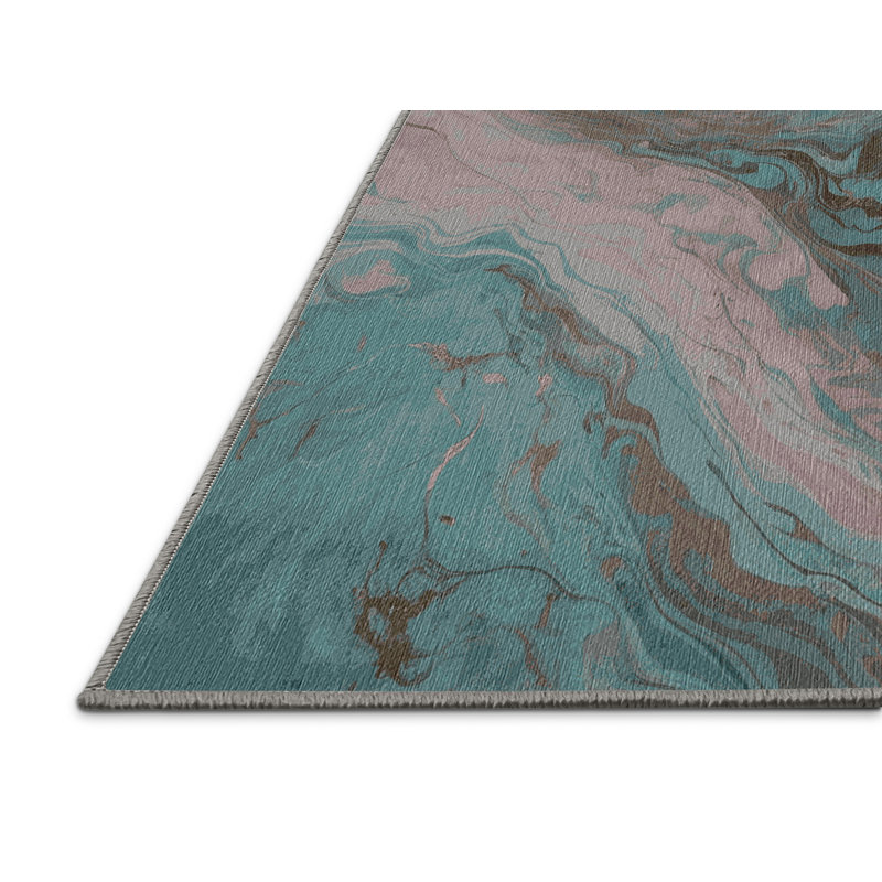 Tapis gris lavable à la machine, Carré 4 pi
