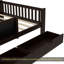 Lit plateforme double avec tableau noir, lit plateforme en bois massif avec tiroirs et tablettes de rangement, conception amusante et peu encombrante, espresso-1668992485-1668992484