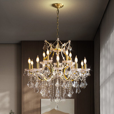 Manning Modern Maria Theresa Crystal Chandeliers Light For Foyer, Entryway, Staircase,High Ceiling,Living Dining Room
