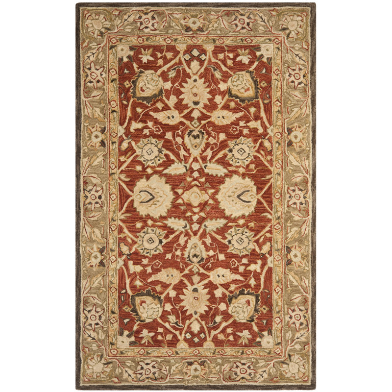 Tapis oriental en laine touffeté à la main Tingley, Rectangle 4 pi x 6 pi