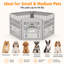 Dog Playpen,4-Panel Resin Pet Fence with Door