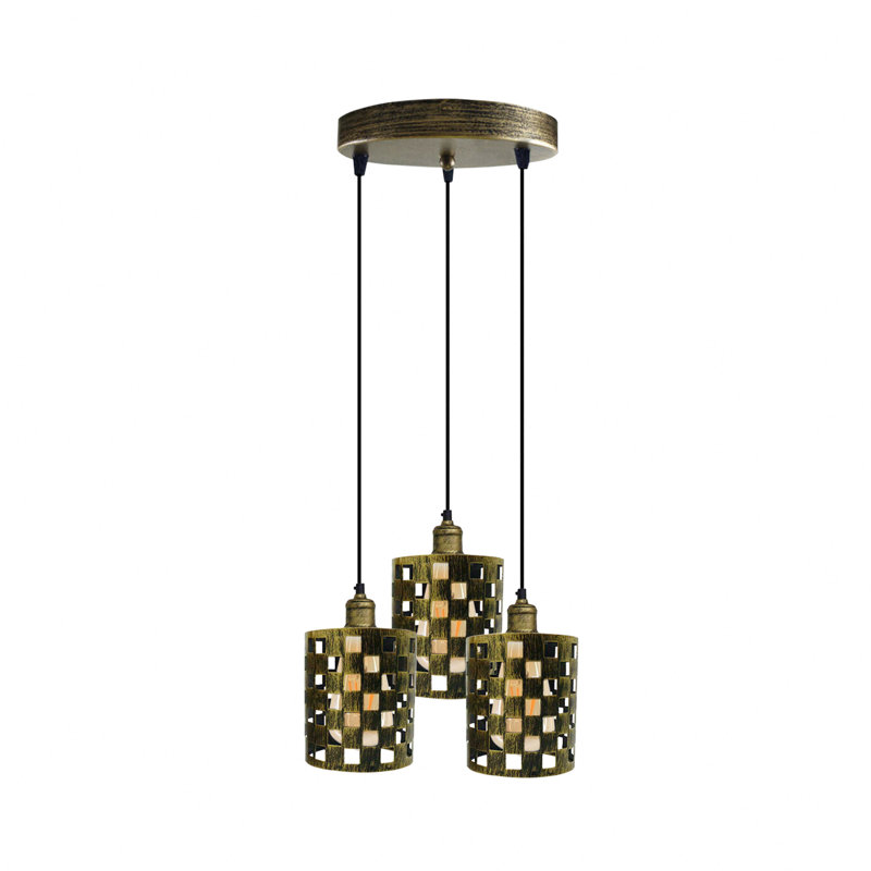 Jahkhi 3 - Light Cluster Pendant, Brushed Brass