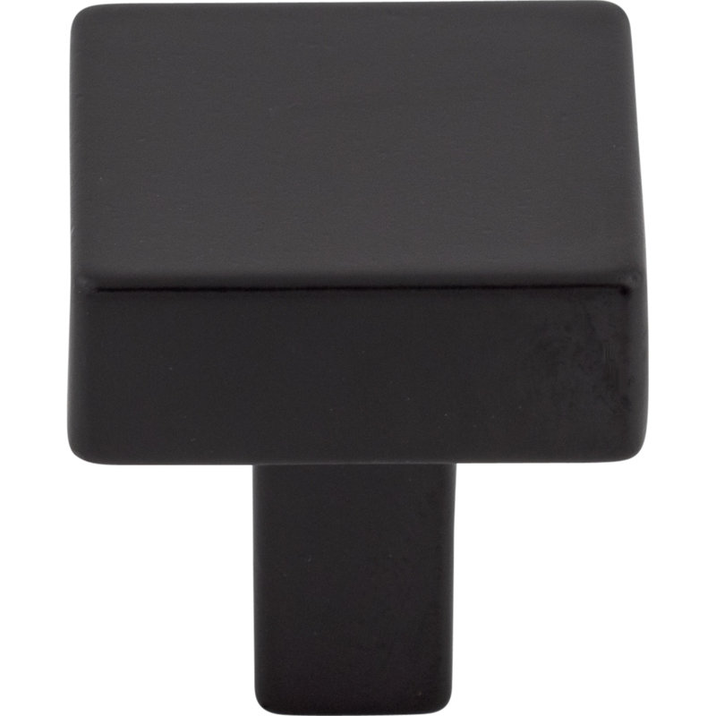 Channing 1 1/16" Length Square Knob, Flat Black