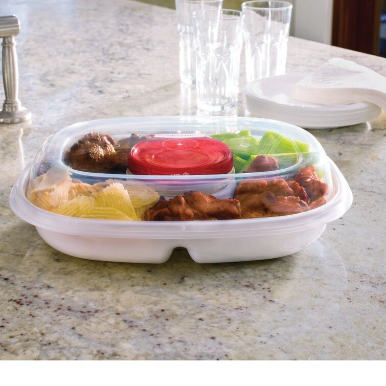 Rubbermaid Rose Pink Party Platters, 2-Pack