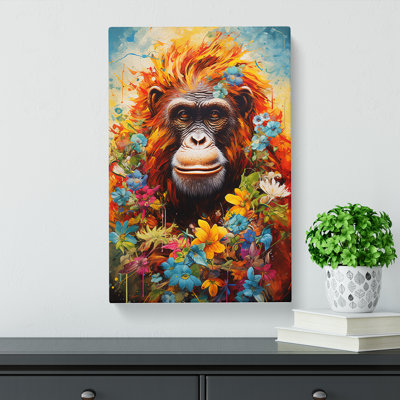 Orangutan Modern - Wrapped Canvas