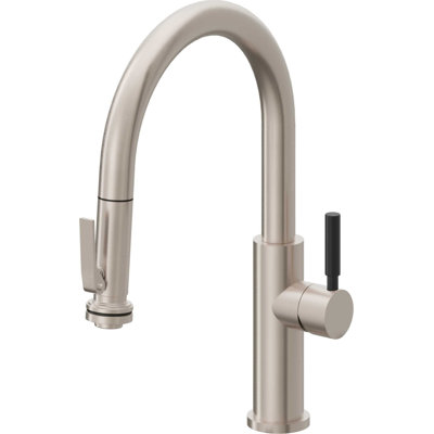 Corsano Contemporary Pull Down Kitchen Faucet with Squeeze Sprayer Low Spout and BST Series Handle