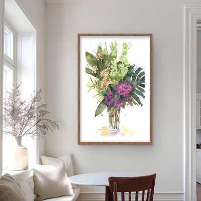 Tropical Flower Assemblage - reproduction botanique encadrée