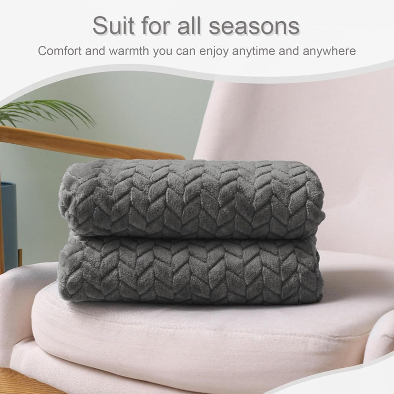 Machine Woven Heated Throw Blanket