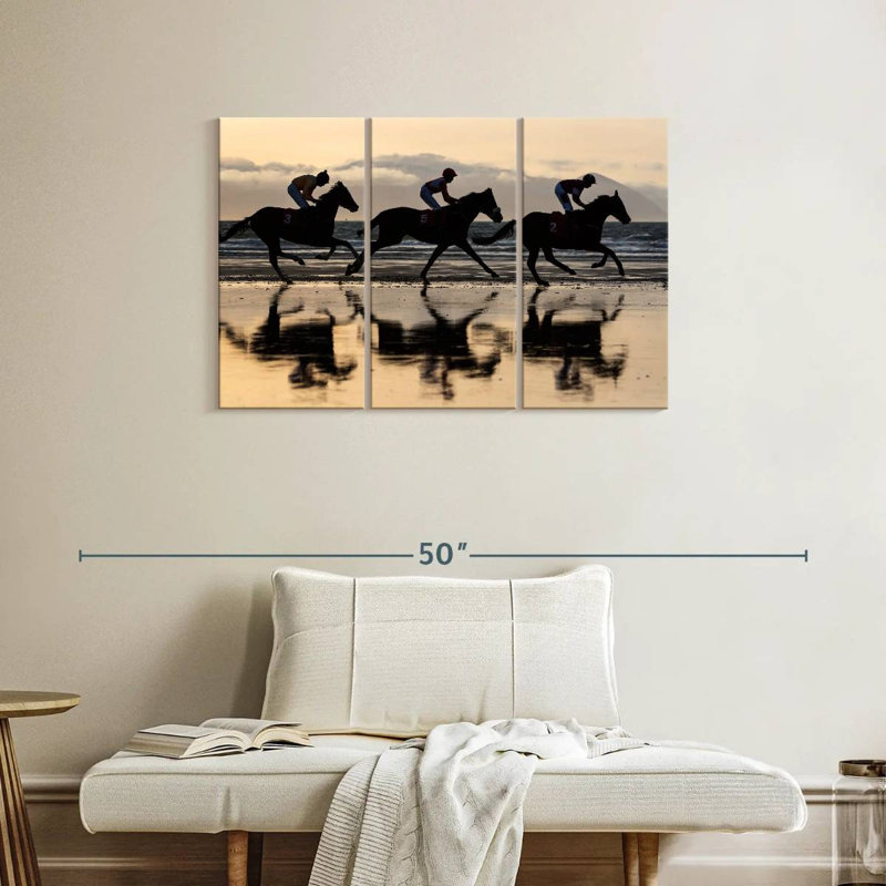 Sirci, course de chevaux en Islande, H 24 po x l 38 po