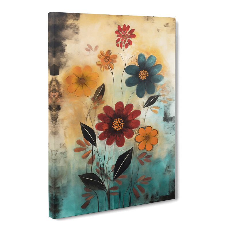 Atkison Flowers Mid Century Vol.4 - Wrapped Canvas, 76cm H x 50cm W x 3cm D