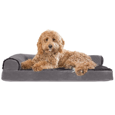  Plush & Velvet Deluxe L-Chaise Orthopedic Pet Bed