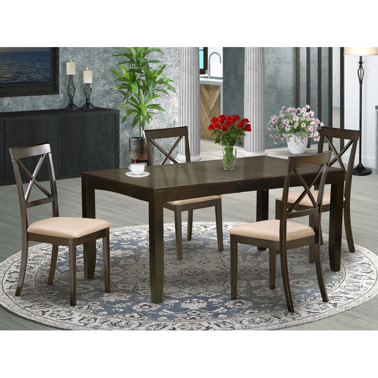 Charlton Home® Smithers Extendable Solid Wood Dining Set & Reviews ...