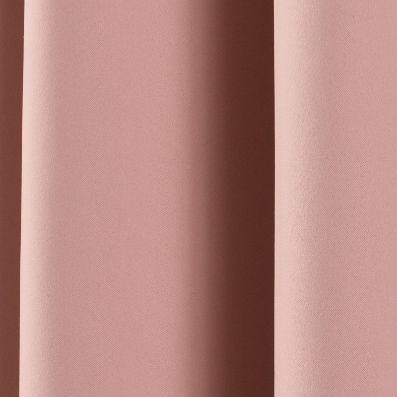 Bantam Solid Blackout Thermal Rod Pocket Curtain Panels, Dusty Pink, 52" W x 63" L
