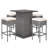 Marciel Metal Wicker Bar Set with Stools
