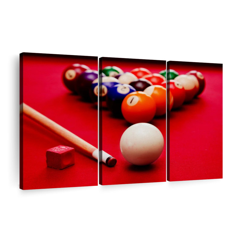 " Pool Table Setup " 3 - Pieces, 20" H x 33" W x 1.25" D