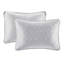 Courtepointe réversible grise pour lit très grand / très grand lit - rembourrage 100% microfibre de coton chaud pré-lavé de style maison de campagne, l'attrait visuel rehausse l'apparence de la chambre à coucher-126363467-126363473