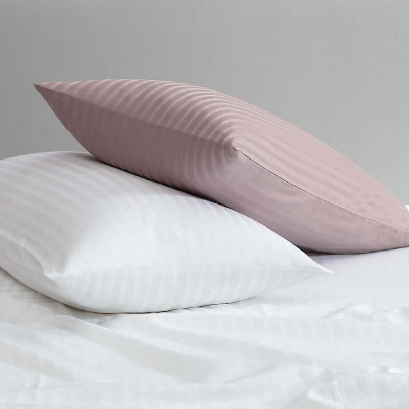 Dobby 100% Cotton Standard Sheet Set, King Sheet Set with 2 Pillowcases, Pink