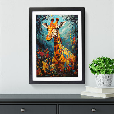 Giraffe Orphism - Framed Print