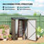 Remise de rangement en métal avec rangement et assemblage pour deux personnes requis Lean-To 3,3 x 3,4 pi