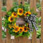 Couronne de tournesol 17,72 pouces avec bienvenue