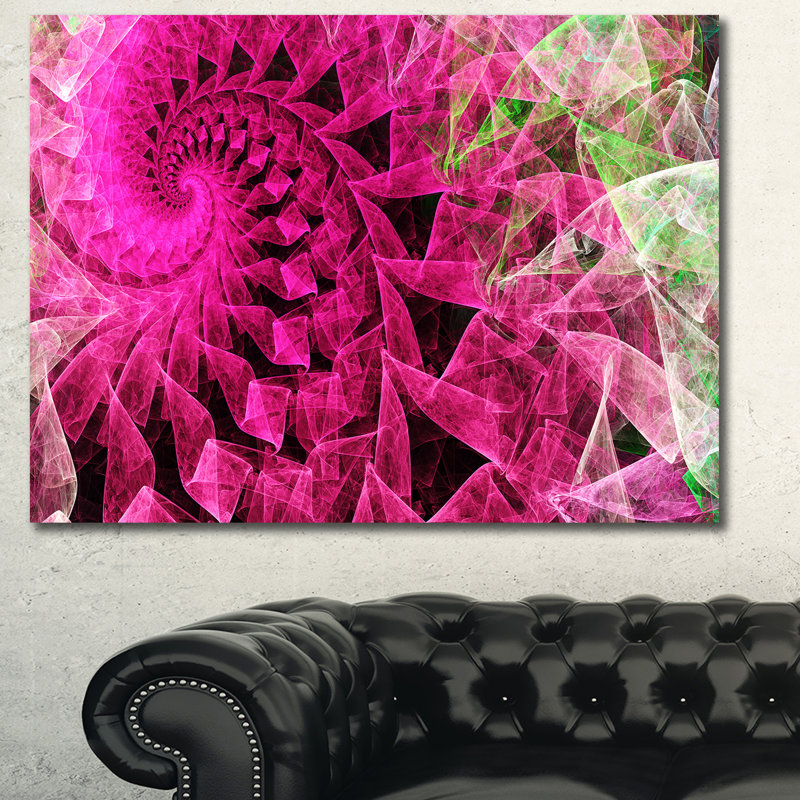 « rose spirale kaléidoscope », impression sur toile, H 30 po x l 40 po x P 1 po