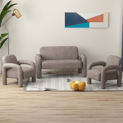Iryanna 3 - Piece Velvet Living Room Set