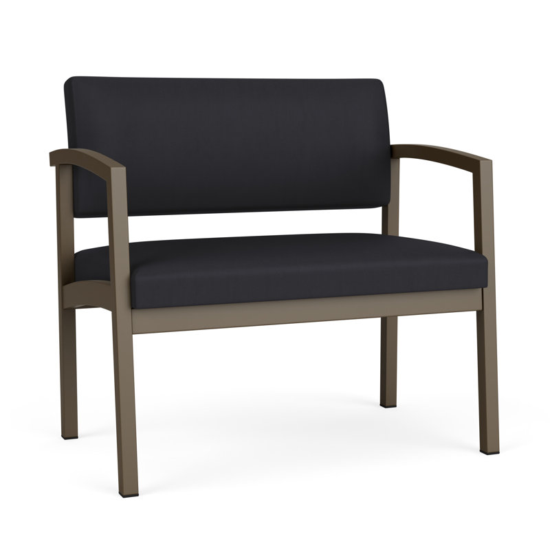 Chaise en acier Lenox, Bronze, Noir Patriot Plus - nettoyez le vinyle avec un lin