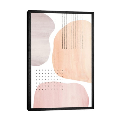Neutral Pastel Tone Abstract Shapes by Whales Way - Print on Canvas