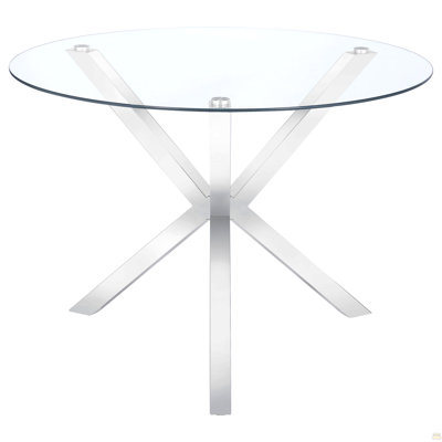 Isolde Chrome 41-inch Dining Table