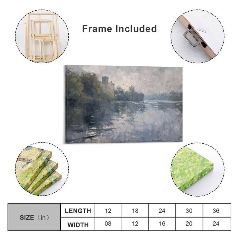 Toile encadrée 24 "x 36" avec cadre en bois, prête à être accrochée, 24 po x 36 po