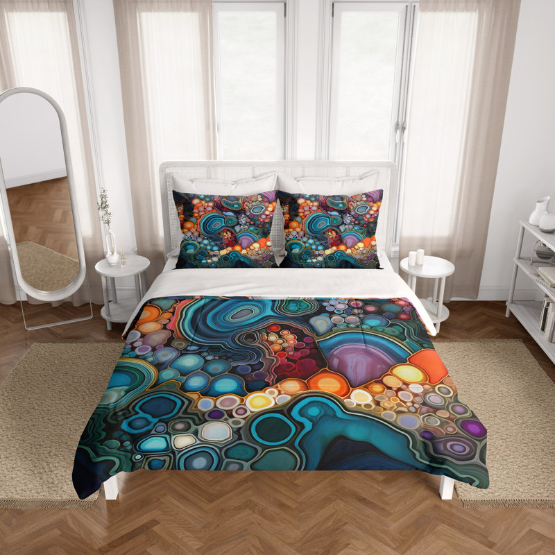 Abstract Duvet Cover, King Duvet Cover + 2 King Shams