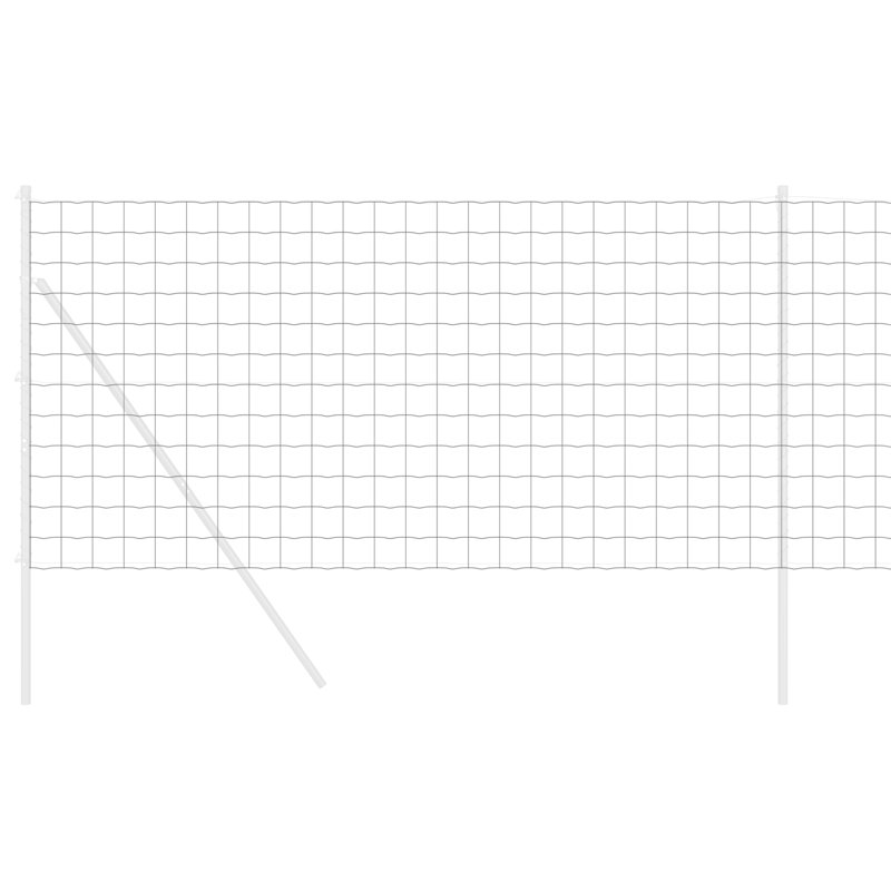 Vidaxl Hexagon Fence Galvanised Steel, Silver, 140cm H x 1000cm W
