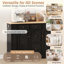 Buffet avec rangement, console de cuisine avec 5 tiroirs, 2 armoires, tablettes réglables, buffet pour la salle à manger, le salon, le vestibule