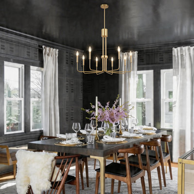 Velleda 6 / 8 - Light Modern Minimalist Candlestick Island Chandelier Transitional Pendant Light for Kitchen Dining Room