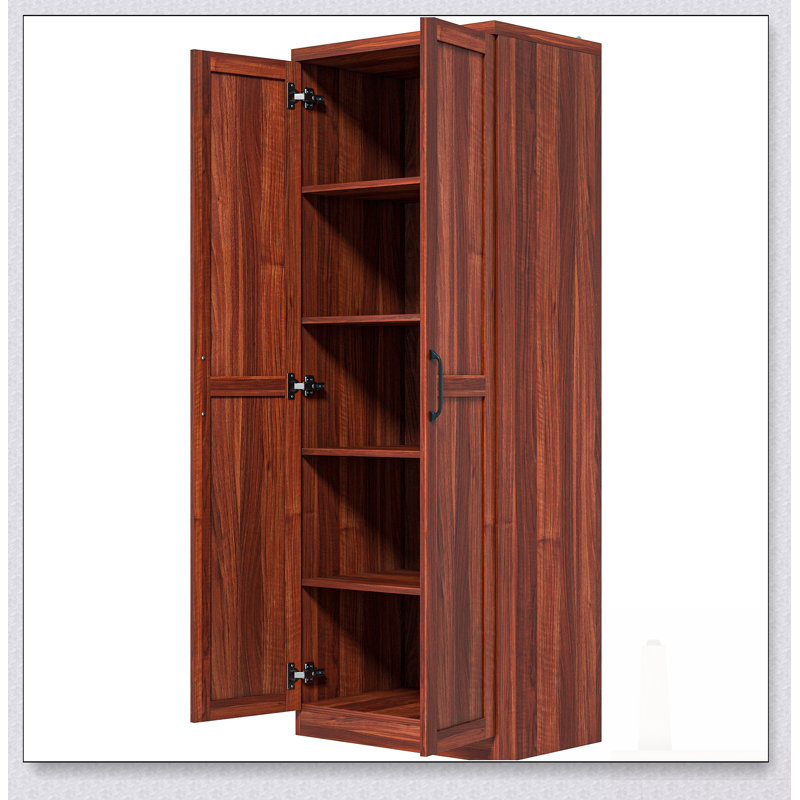 Garde-manger autoportant à 2 portes avec tablettes à 5 niveaux et tablettes réglables, pour le rangement dans la salle à manger