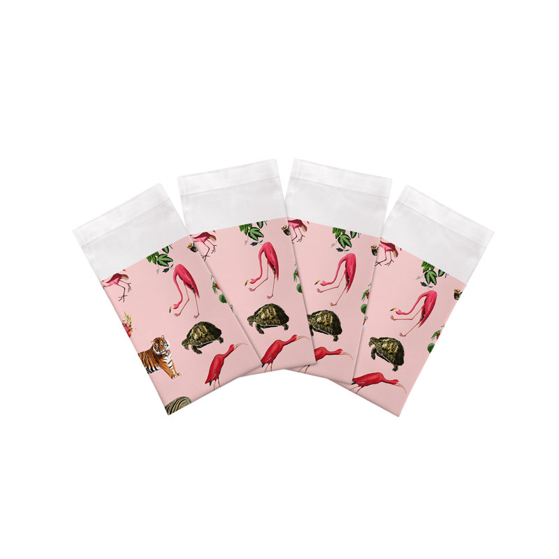 Exotix Cotton Sateen Dinner Napkins, Flamingo
